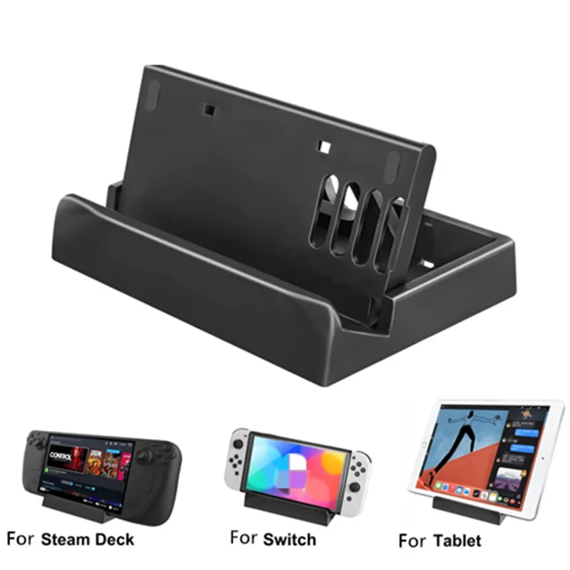 Valve Steam Deck soporte de consola de juegos, almohadilla de silicona antideslizante, soporte de consola de juegos portátil para Nintendo Switch/Lite, Base de soporte