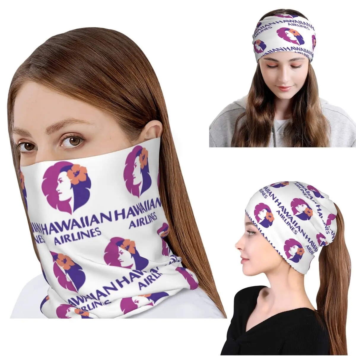 Hawaiian Airlines Herc Travel End Of Southern Summer Sale Bandana Neck Gaiter Wrap Mask Scarf Face Mask Beanies Hat Men Women