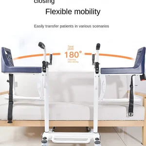 كرسي نقل مصعد المريض المتقدم ، بجانب السرير الصوان ، كرسي متحرك للنقل الصامت ، كرسي دش حمام مساعد ، متعدد الاستخدامات ، 5 في 1 أفضل 10 مبيعات للكراسي المتحركة المستعملة - رقم 2