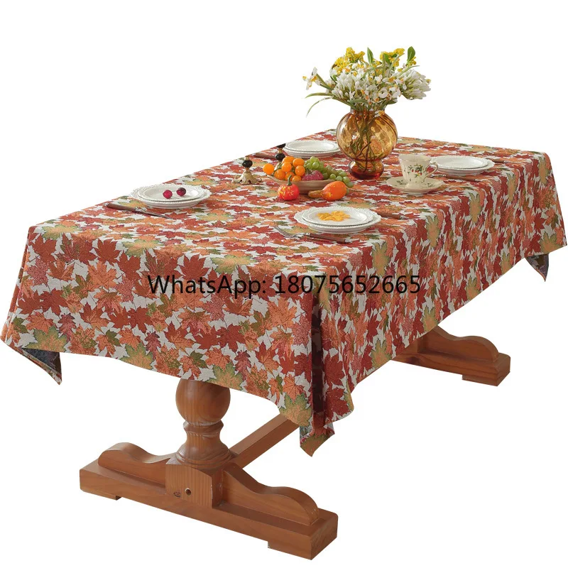 American farmhouse style dining table tablecloth dustproof and dirt-resistant table top protective pad personalized