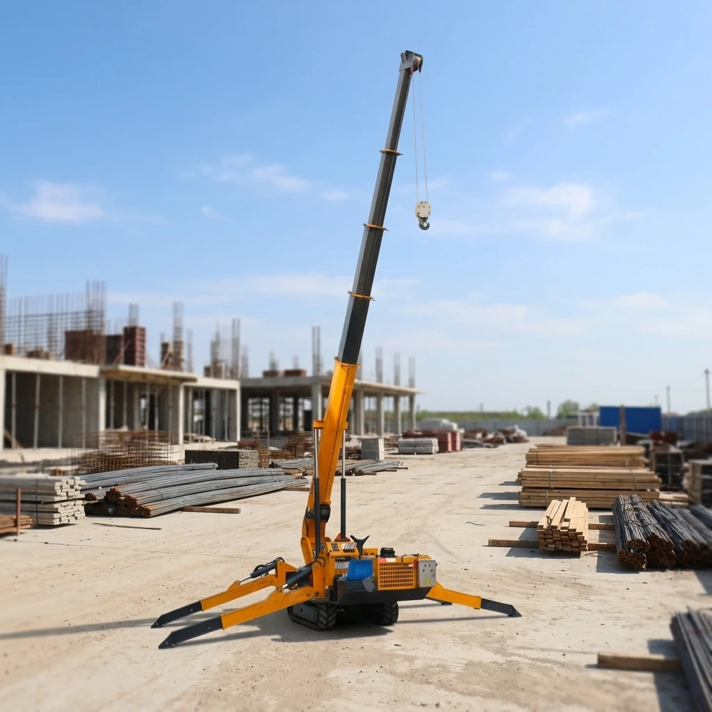 Small Tracked Spider Crane with Telescopic Boom 3 ton Spider Crane for Construction Operations Crane Lifting