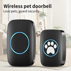 Wireless Dog Door Bell Compact with 60 Melodies Easy Installation Touch Button for Communication Pet Potty Training Go Outside