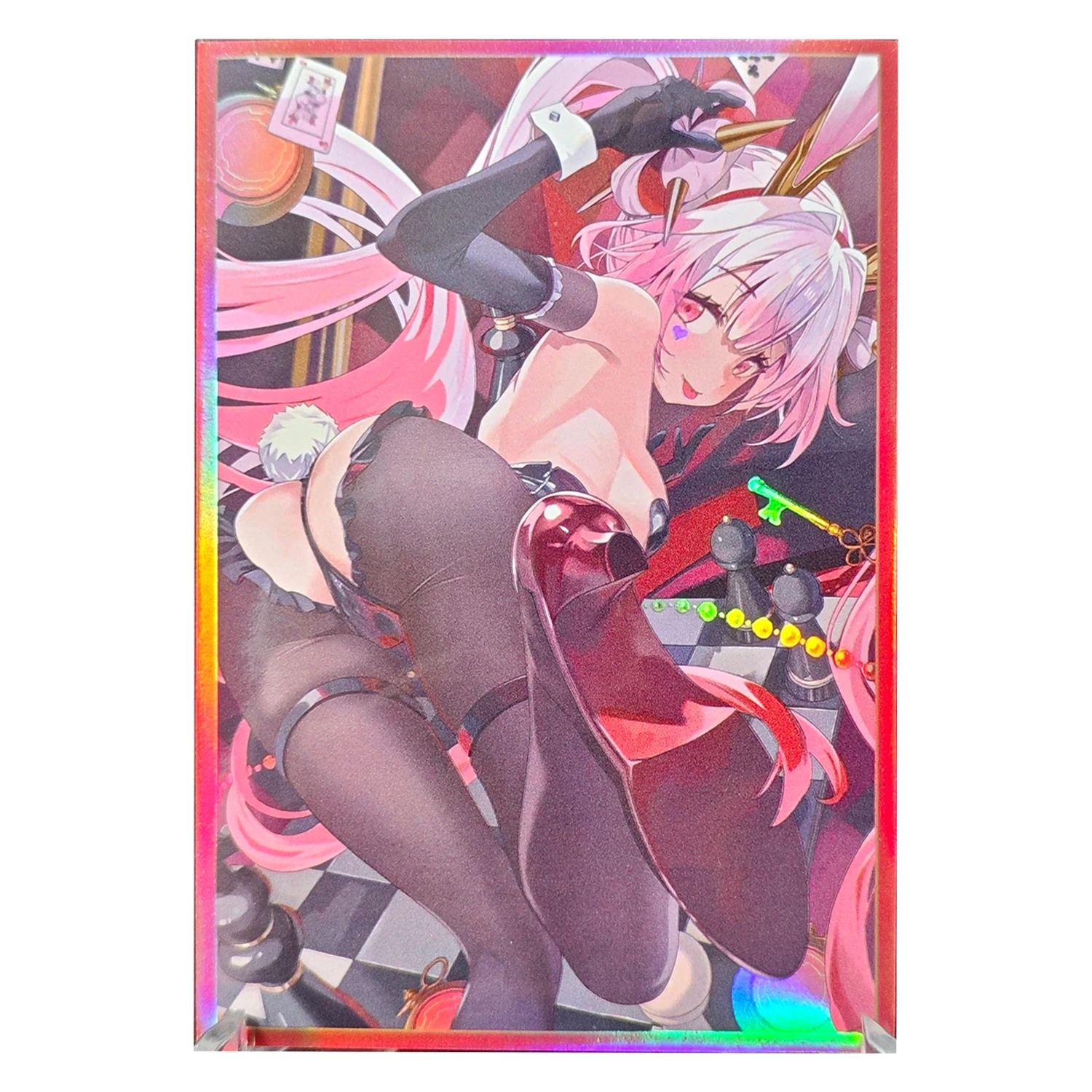 

50Pcs/set 63X90Mm Diy Yu-Gi-Oh! Maliss P White Rabbit Card Sleeve Color Flash Ygo White Rabbit Card Protection Cover Gift Toy