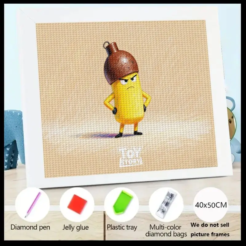 

1 шт. полная дрель 5D DIY комплект алмазной живописи, Angry Toy Story Mini-Boss мультяшный персонаж алмазного искусства, 40x50 см кристалл большой драгоценный камень Pai