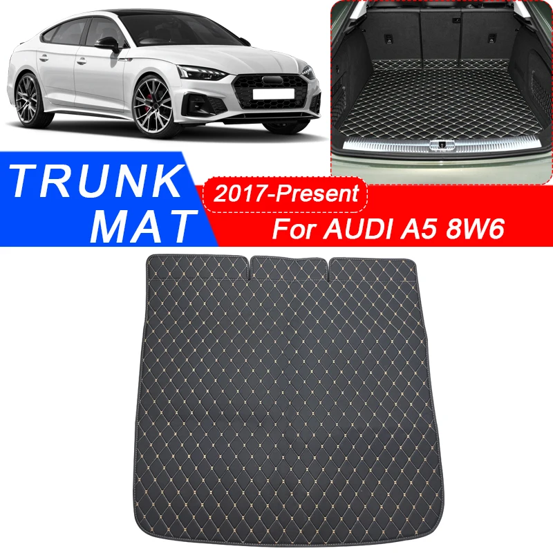 Custom Car Trunk Main Mats For Audi A5 8W6 2017-Present Coupe Sportback Waterproof Anti Scratch Non-slip Protect Cover Accessory