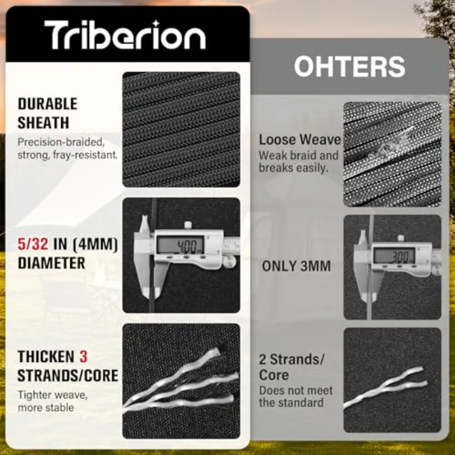 Paracord Rope 550 lb - 50Feet 5/32