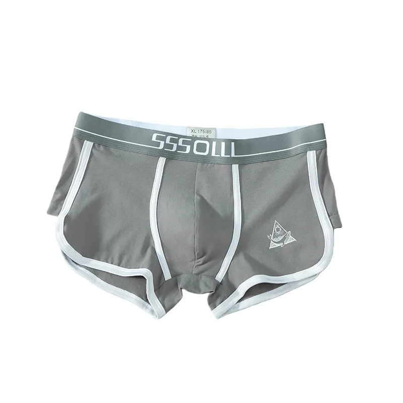 ملابس داخلية رجالية قطنية مريحة تسمح بمرور الهواء، سراويل داخلية عصرية متوسطة الخصر، سراويل داخلية رياضية فضفاضة مضادة للبكتيريا