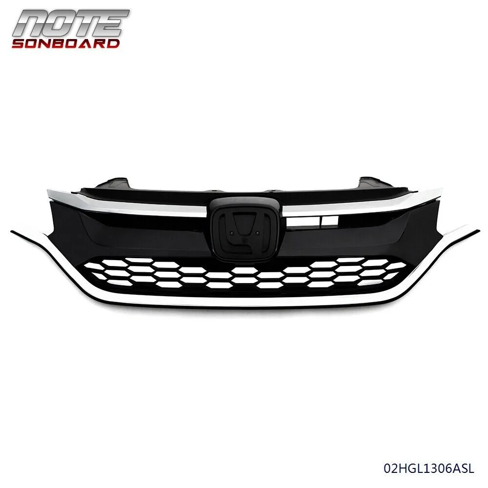 

Fit For 2015-2016 Honda CR-V CRV Front Bumper Upper Grille Grill Black Chrome United States