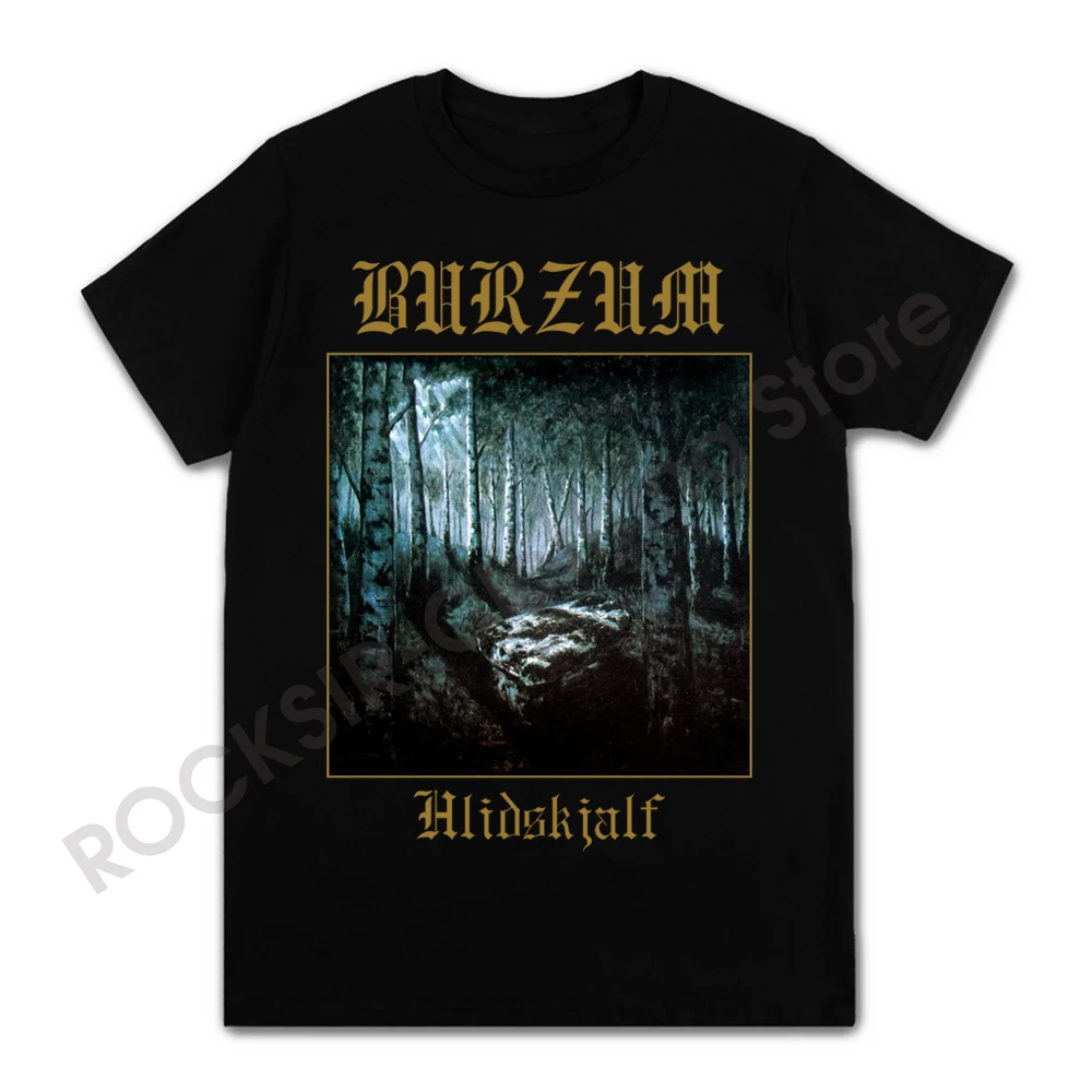 2024 New Mens Cotton Short Sleeve T-shirt Black Metal Band Printed Music Graphic Tshirt Harajuku Streetwear Oversized T Shirts