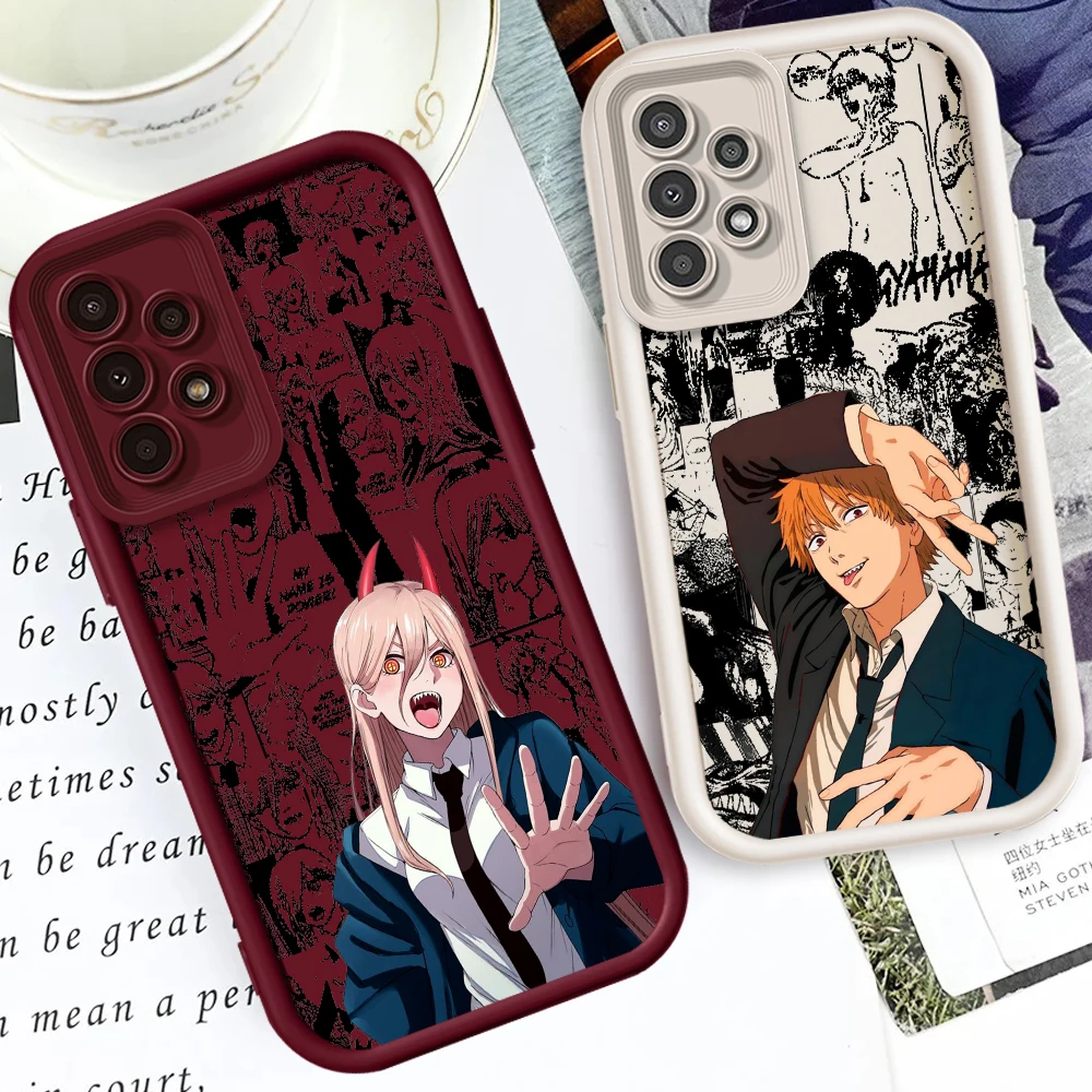 

Chainsaw Man Comic Cool For Samsung A73 A71 A54 A53 A52 A51 A33 A32 A21S A14 A13 A12 A03 A04 A05 5G Eye Ladder Funda Phone Case