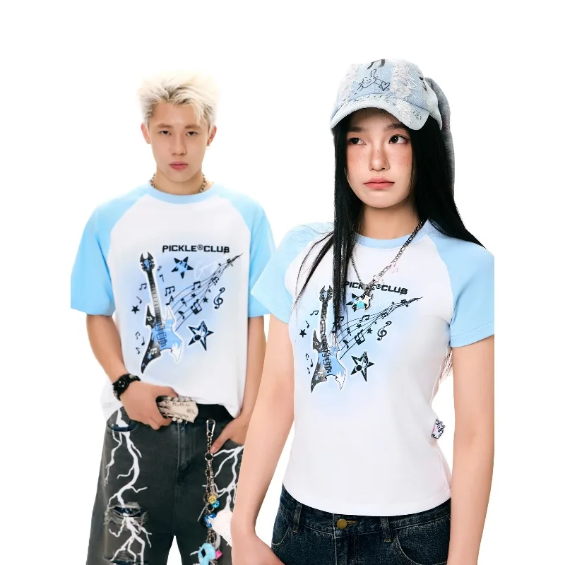 

Liang Mixed Kimchi Ghost Guitar 3D Printed Short Sleeved T-shirt for Both Men and Women, Casual and Versatile Quick Drying Top