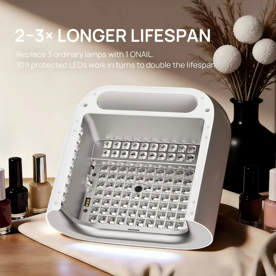 Professional Smart UV LED Lamp with AI Sensor Auto On/Off Dual Wavelength Gel Polish Dryer No More Black Hands Home & Salon Use