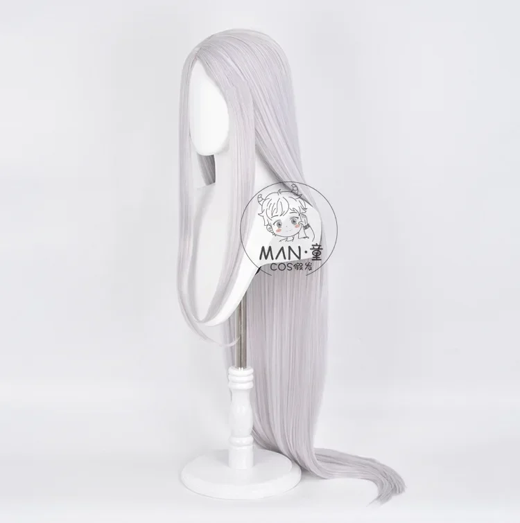 Anime My Hero Miruko Cosplay Wig Long silvery white Hair Halloween party cosplay wig Free Cap