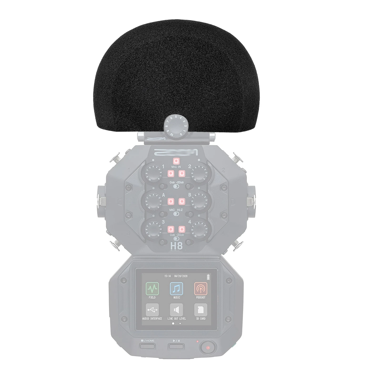 Microphone Dust Cover for ZOOM H5/H6/H8/XYH-6/XYH-5  Microphone Windshield Sponge Cover Black