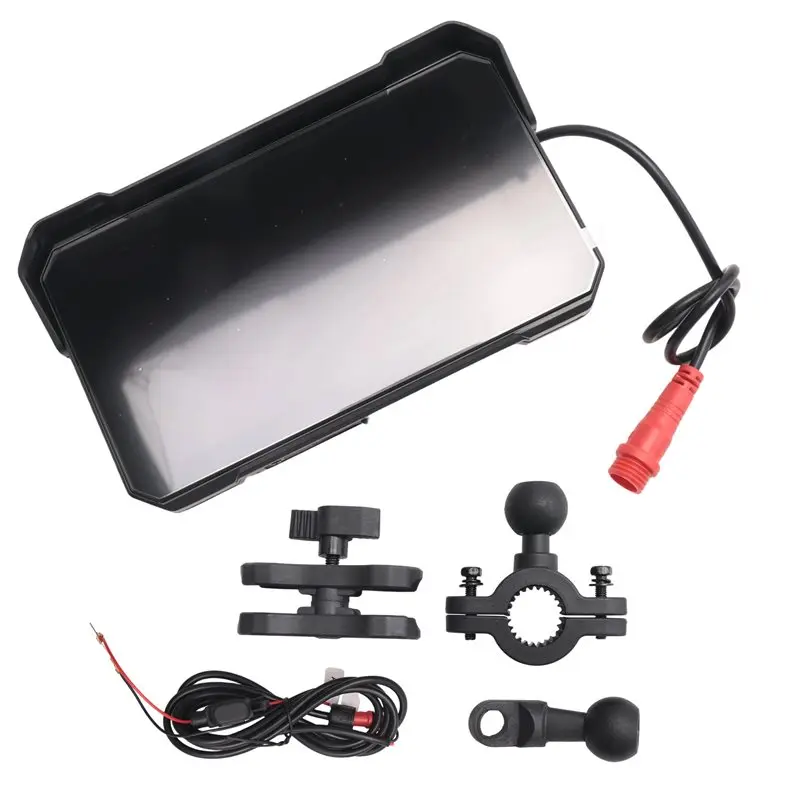 Top Sale 5 Inch Motorcycle Portable GPS Navigation Screen Wireless Carplay Android Auto IP68 Waterproof Display Bluetooth