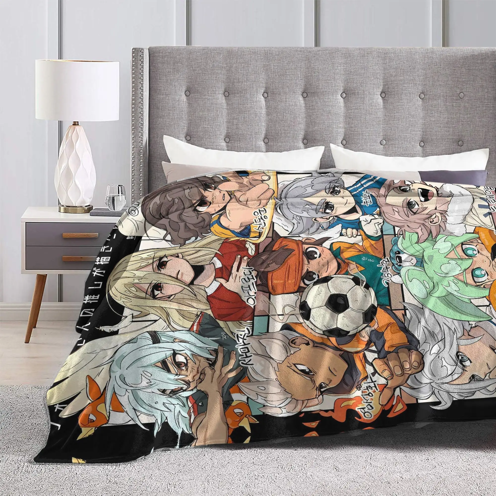أنيمي المحور الحريق Inazuma أحد عشر الفانيلا بطانية شتاء دافئ لينة رمي بطانية للطلاب الأريكة كرسي المفرش أريكة غطاء سرير #3