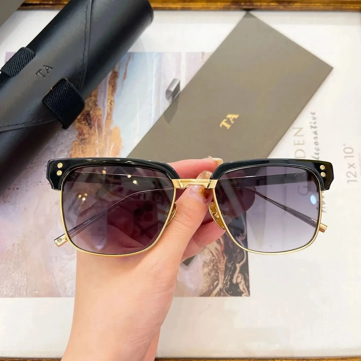 

Authentic For DIYTA DT FIRAZ DTS431 Popular Classic Vintage Men Women Sun Glasses Luxury Leisure Male Couple Eyewear With Box