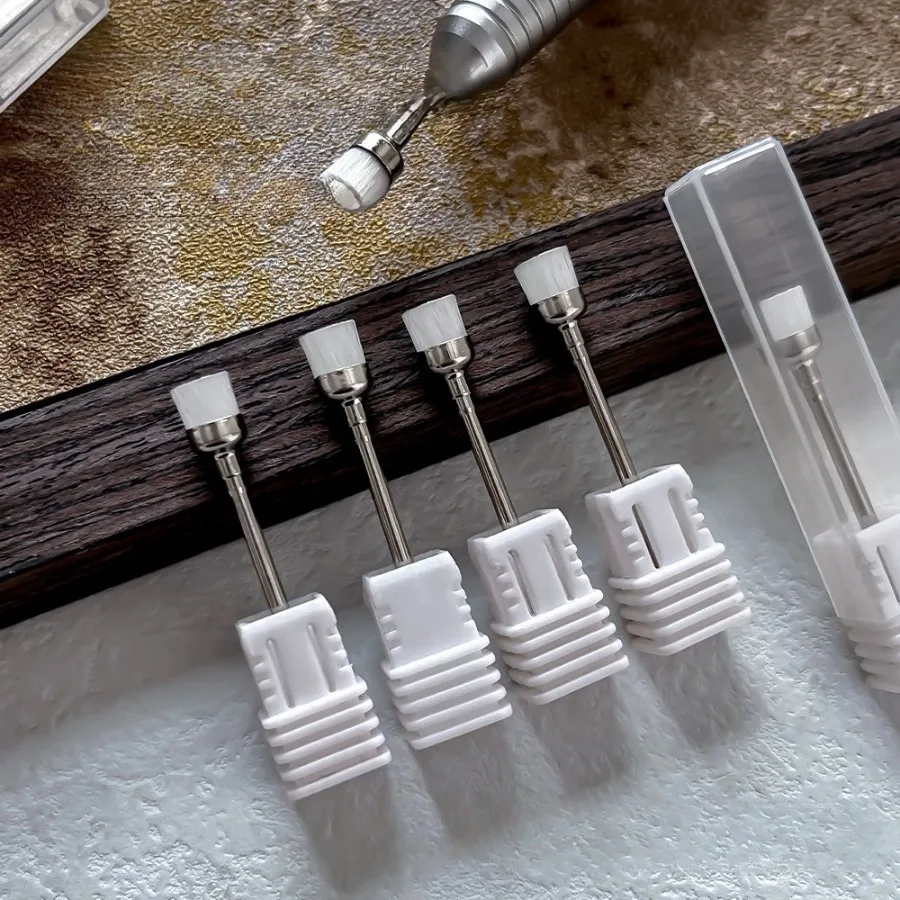 6pcs Manicure Polishing Head, Nail Cleaning Brush for Handling Dust, Compact, Convenient and Easy To Store, Suitable Nail Salon.