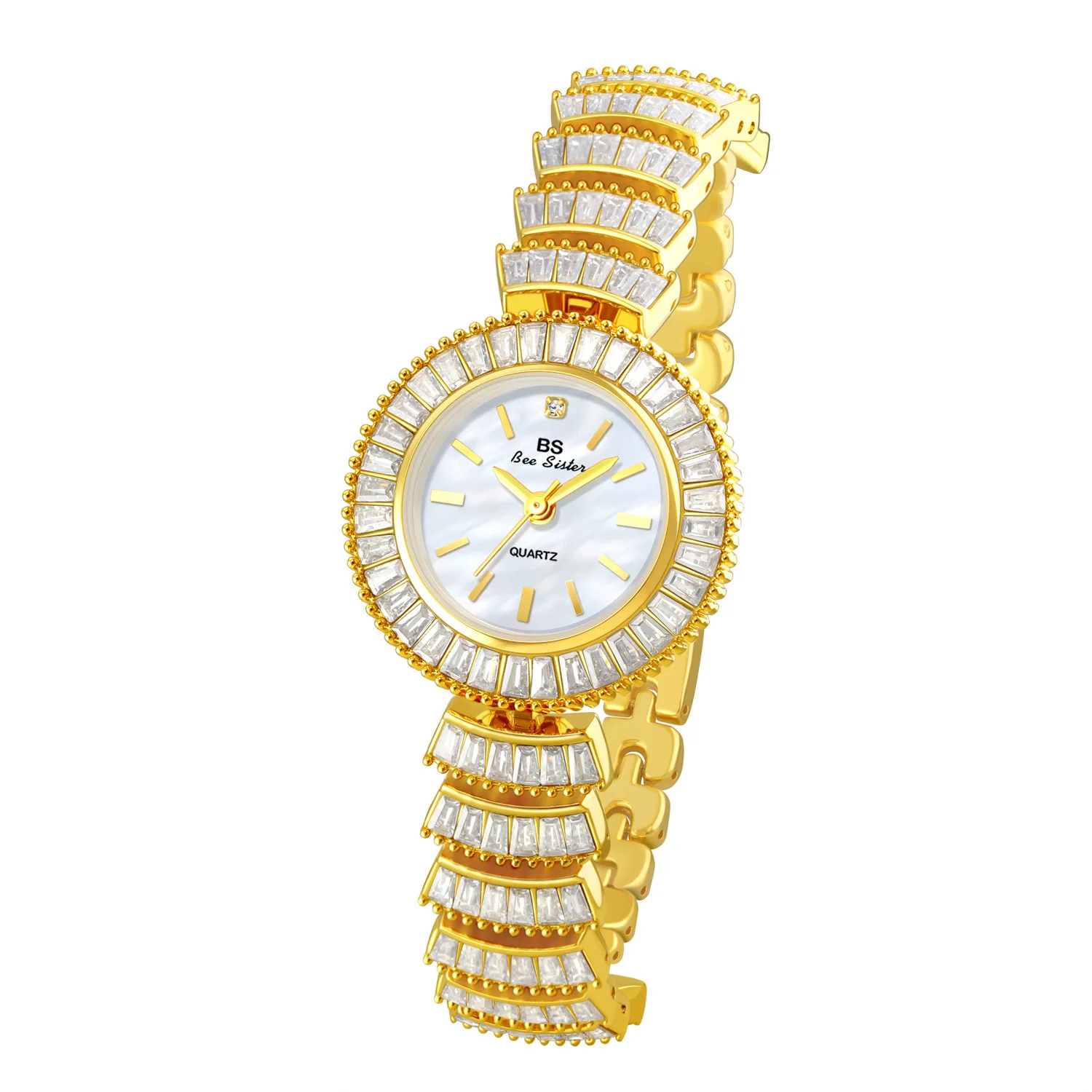 UTHAI Women Watch Light Luxury Brand Female Bracelet Exquisite Mermaid Full Diamond Waterproof Ladies Fashion Quartz Watches