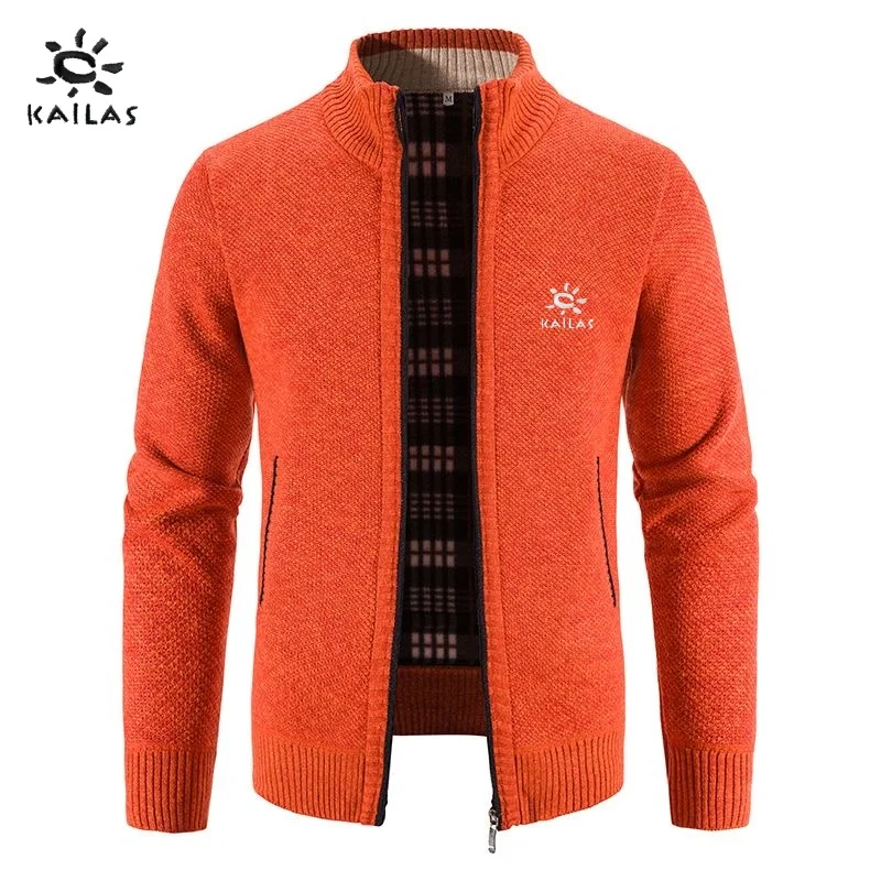 

Новый осенне-зимний высококачественный вязаный свитер, куртка с воротником-стойкой, мужской модный, повседневный, теплый и универсальный топ.