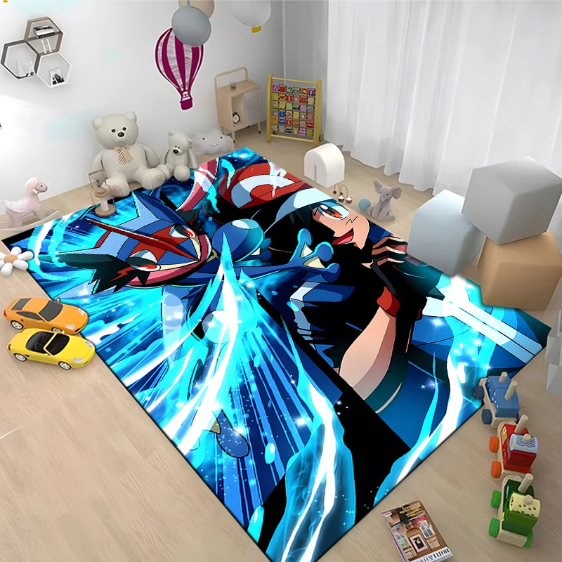 Pokemon mega greninja anime japonês padrão tapete para sala de estar tapete do banheiro criativo capacho para o quarto casa