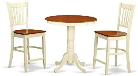 

EDGR3-WHI-W 3-Piece Kitchen Counter Set, 30x30 Inch, Buttermilk & Cherry