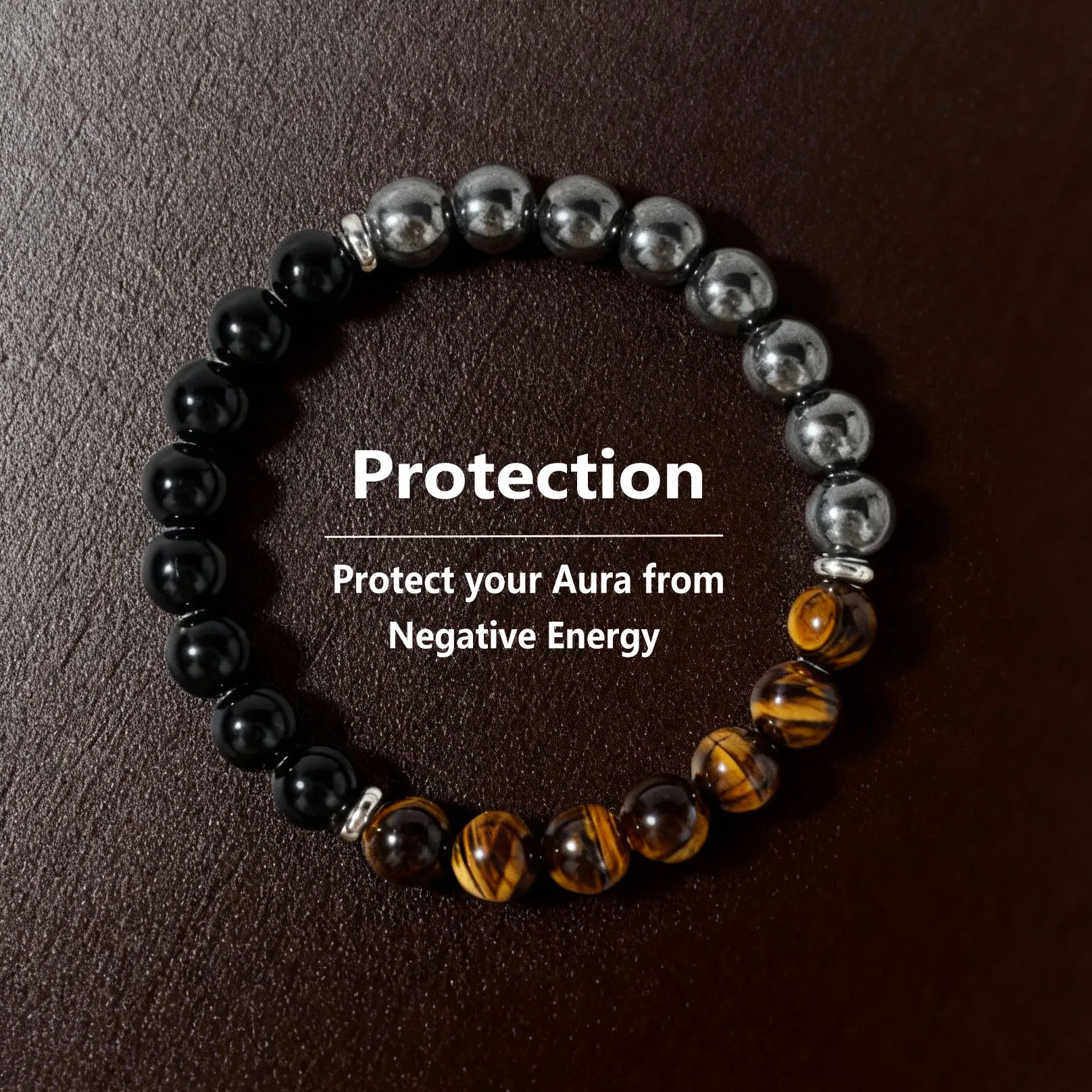 minimalist summer accesorios Tiger's Eye hematite family Birthday Gift Valentine's Day Gift natural stone protection bracelet