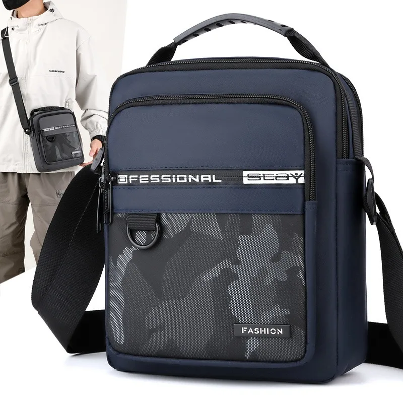 Lightweight Travel Small Bag for Men Multi-layered Large Capacity Crossbody Bag Trendy Vertical Style Casual Single Shoulder