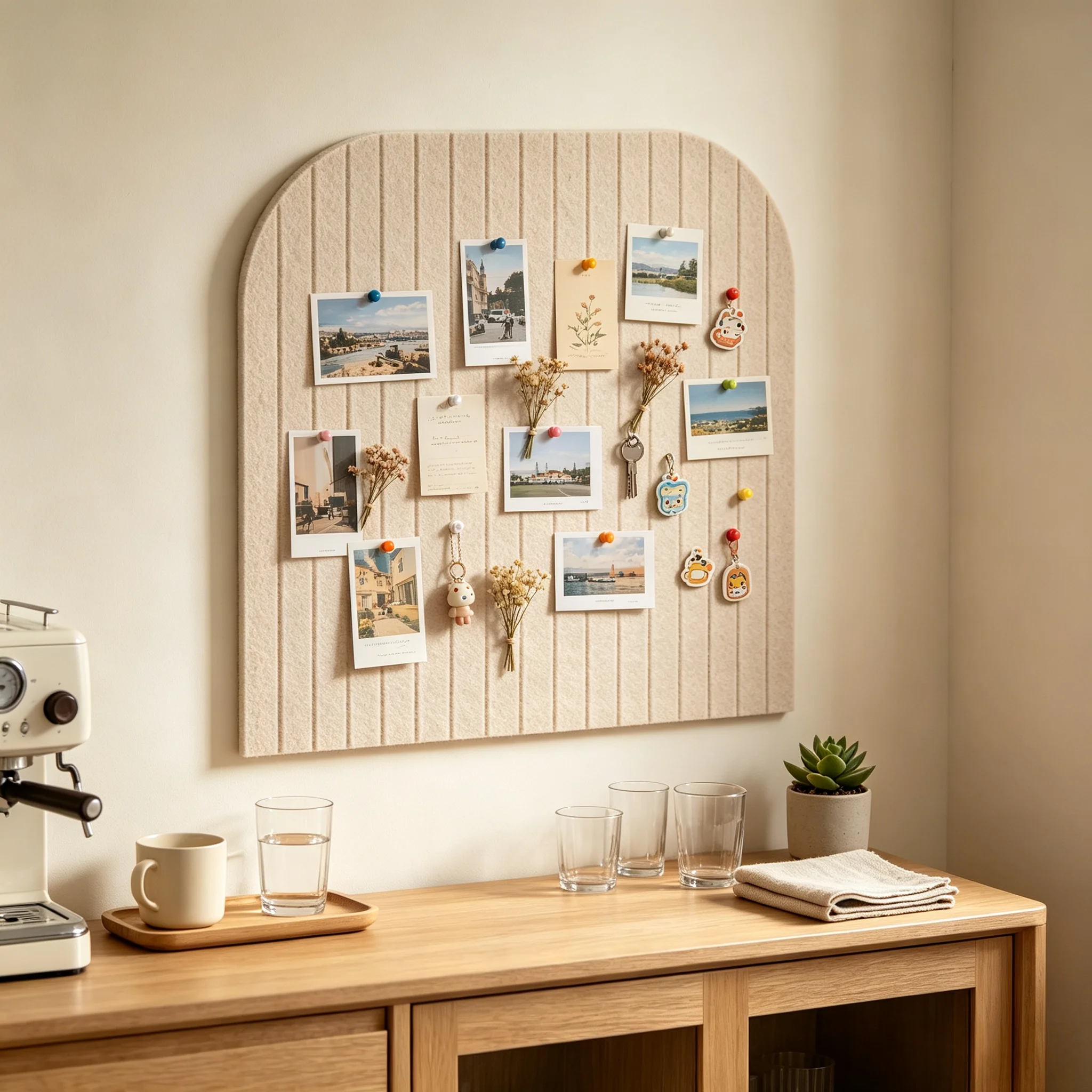 Romantic felt display board, multifunctional pin board for messages and display, suitable for photos and notes