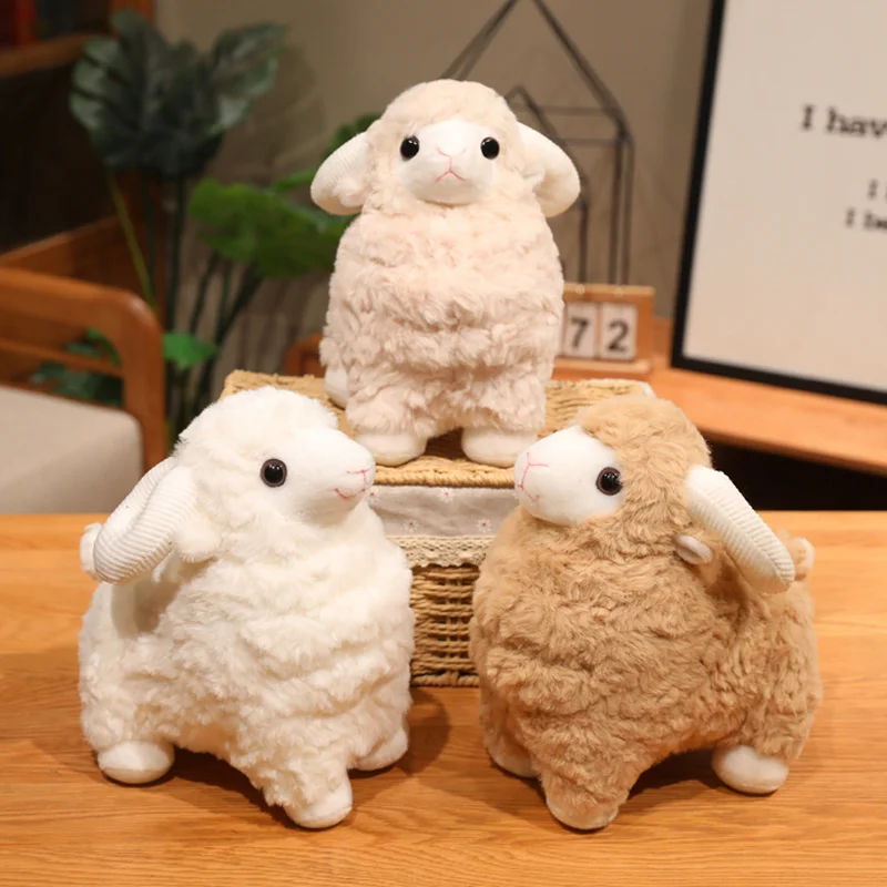 

Мягкие плюшевые игрушки: мультяшные козлы, овечки, ягнятки. Мягкие куклы-животные для девочек и мальчиков, компаньоны для сна. Рождественский подарок.