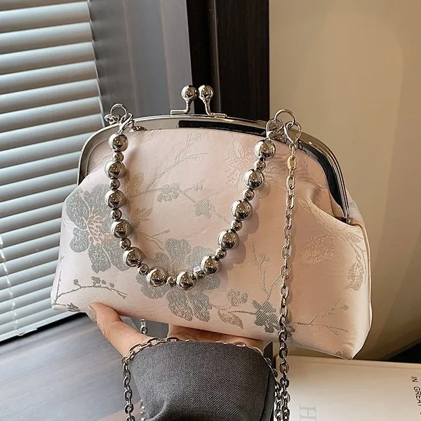 

​​2025 Chinese Style Mini Bag Vintage Qipao Crossbody Purse Elegant Hanfu Shoulder Bag Fashionable Oriental Handheld Clutch​