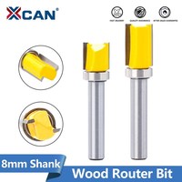 XCAN Milling Cutter 8mm Shank Flush Trim Router Bit With Bottom Bearing 12.7mm Blade Wood Pattern Bit Woodworking Tool