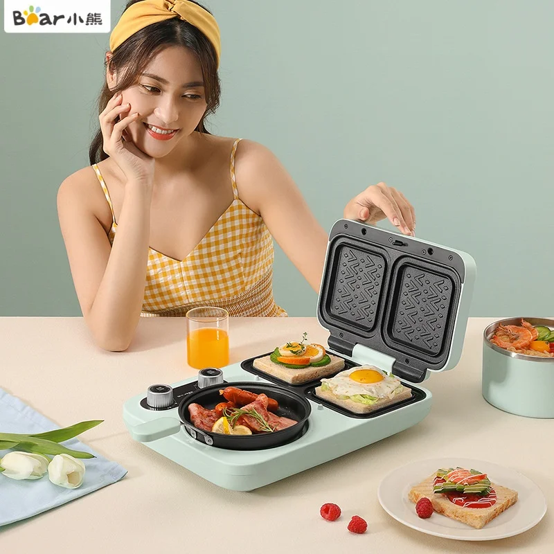 Sandwich Breakfast Machine Toaster Fried Egg Boiled Noodles Fried Bacon Multi-function Breakfast Waffle Cookie Machine