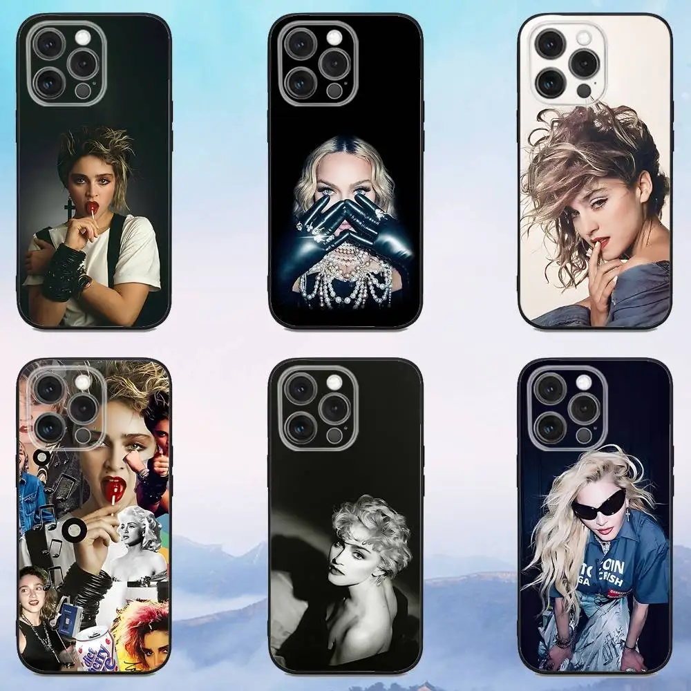 

Singer M-Madonna Phone Case For iPhone 16e,16,15,14,13,12,11,Pro,X,XS,Max,XR,Plus,Mini Soft Black Cover