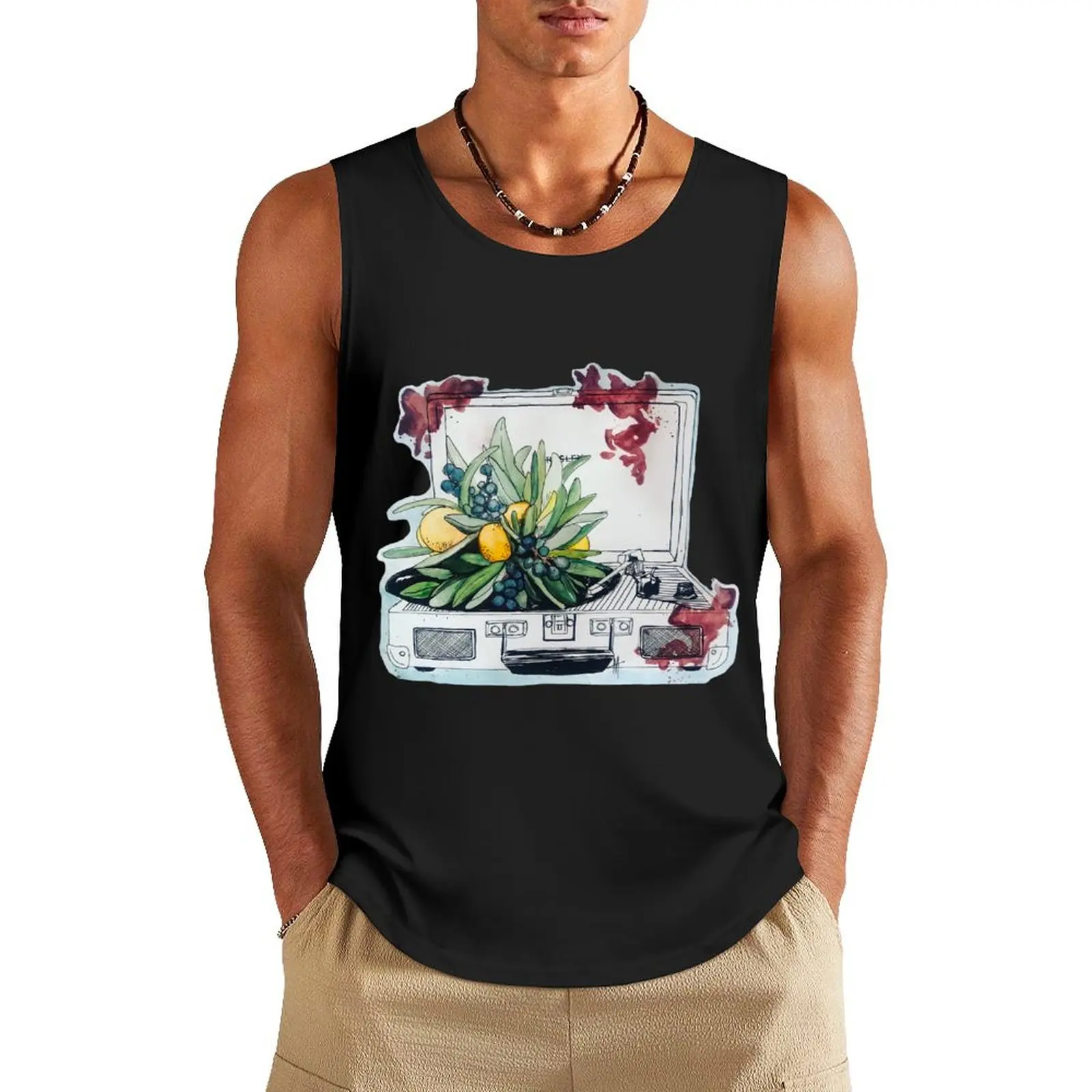 Play that Funky music Tank Top Sports clothing Man gym clothes gym shirts