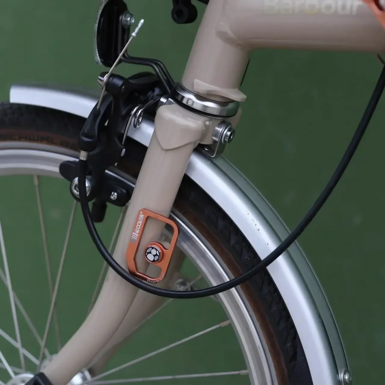 COLORPLUS para horquilla delantera Brompton, placa deflectora de alambre de aleación de aluminio, solo modelo E