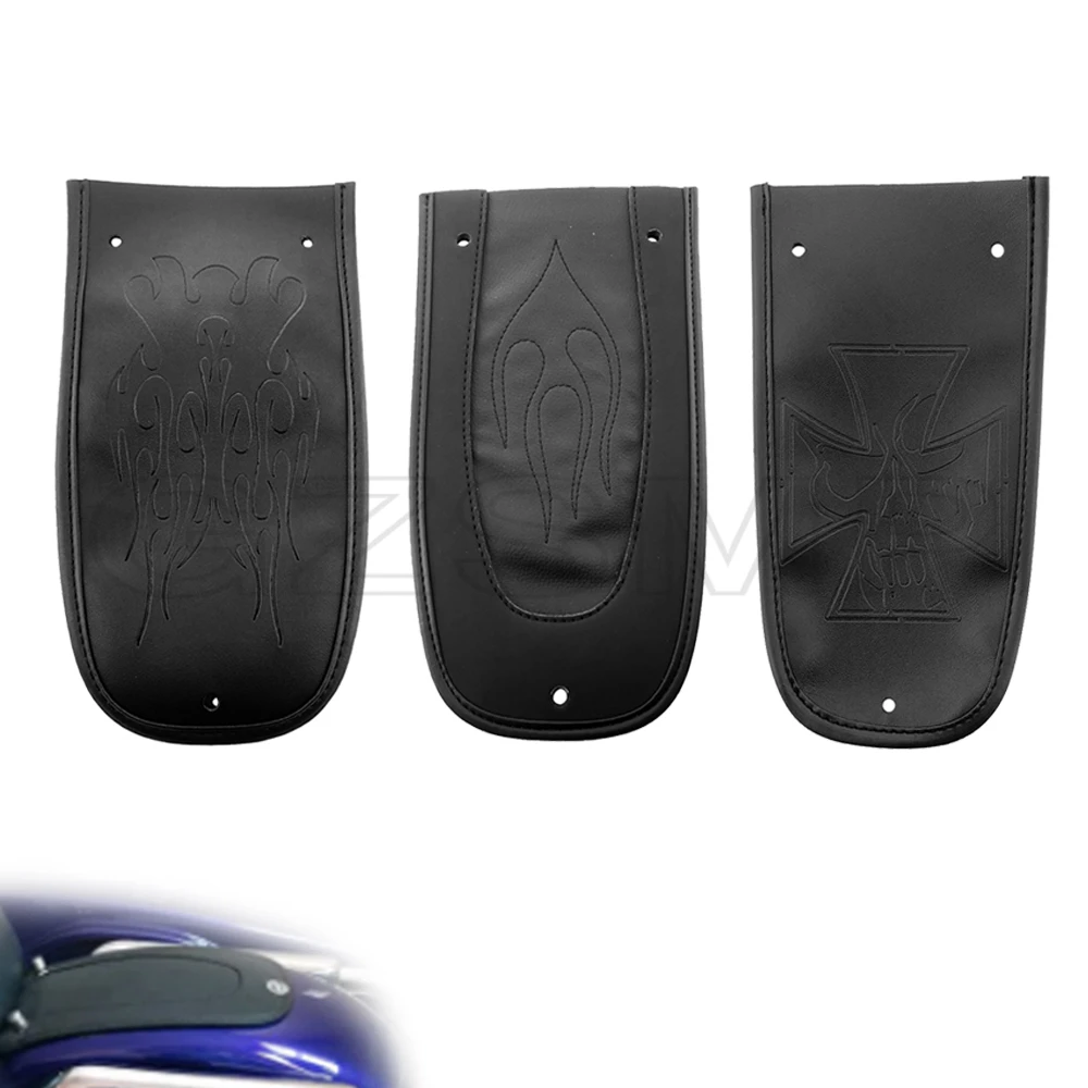 

Motorcycle Black PU Leather Rear Fender Bib for Solo Seat fit For Harley Touring Road Glide Electra Street Glide 1996-2018