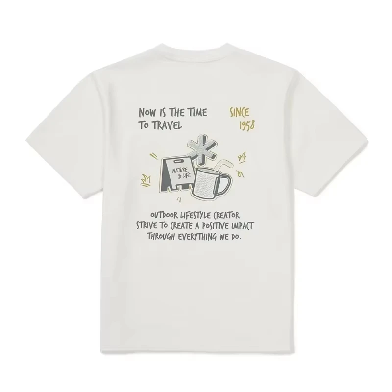 Summer 2026 New Snow Peak Summer New Print Outdoor Camping Leisure Short-sleeved T-shirt Pure Cotton