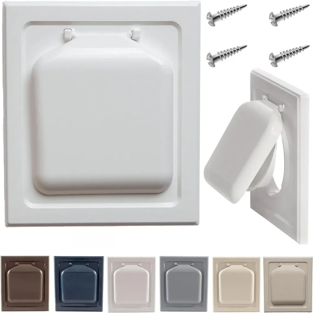 

Highest UV Resistant Dual Door Dryer Vent Cover Plastic with Screws Pipeline Ventilation Cover Reliable Easy Installation