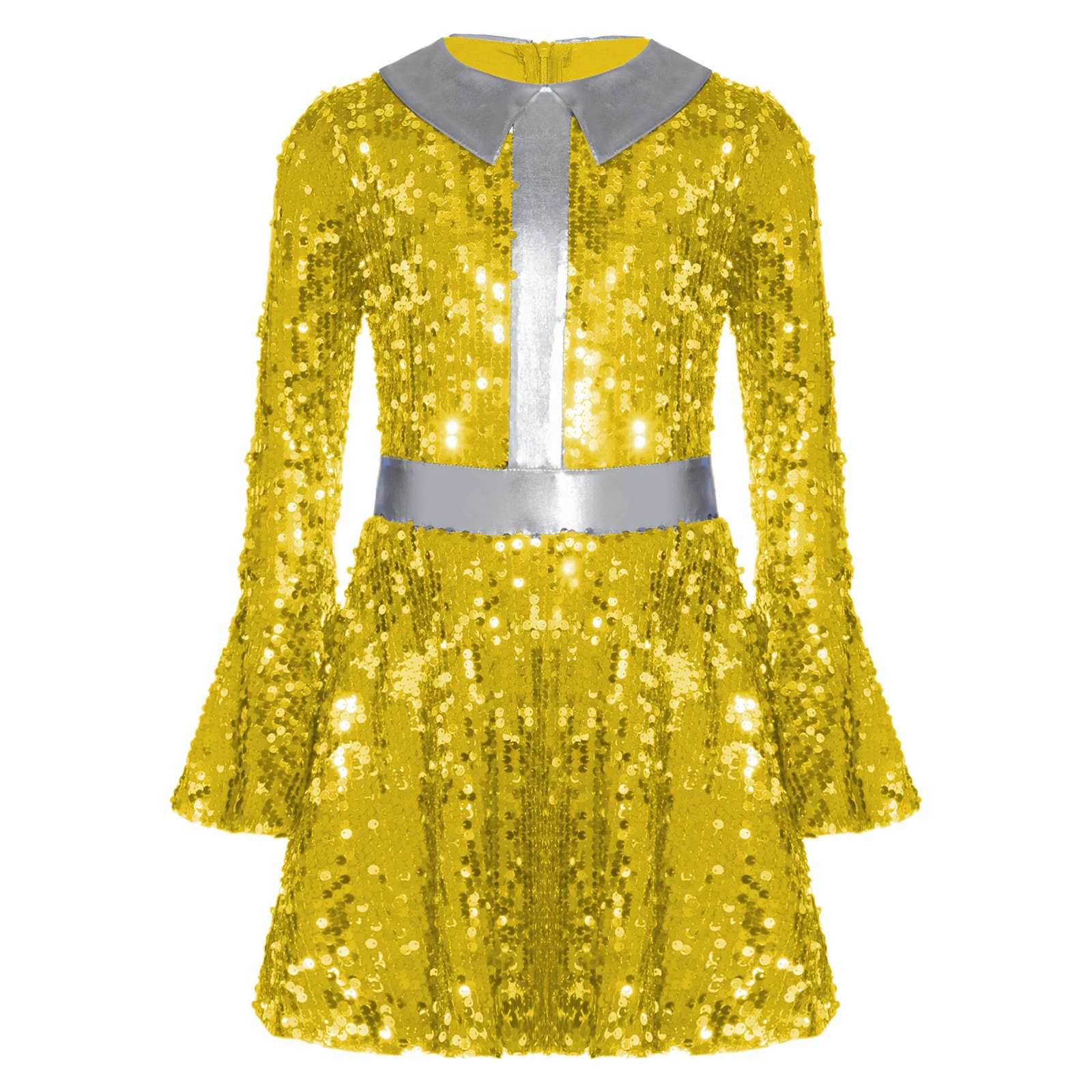 

Kids Girls Shiny Sequins Ballet Dance Dress Teen Jazz Modern Dance Costumes Choir Worship Stage Performance Party Dancing Gown