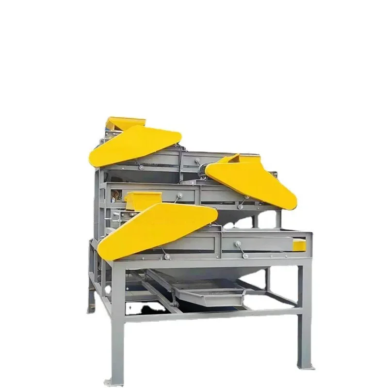 Large almond and peach shell breaker, almond opening separator