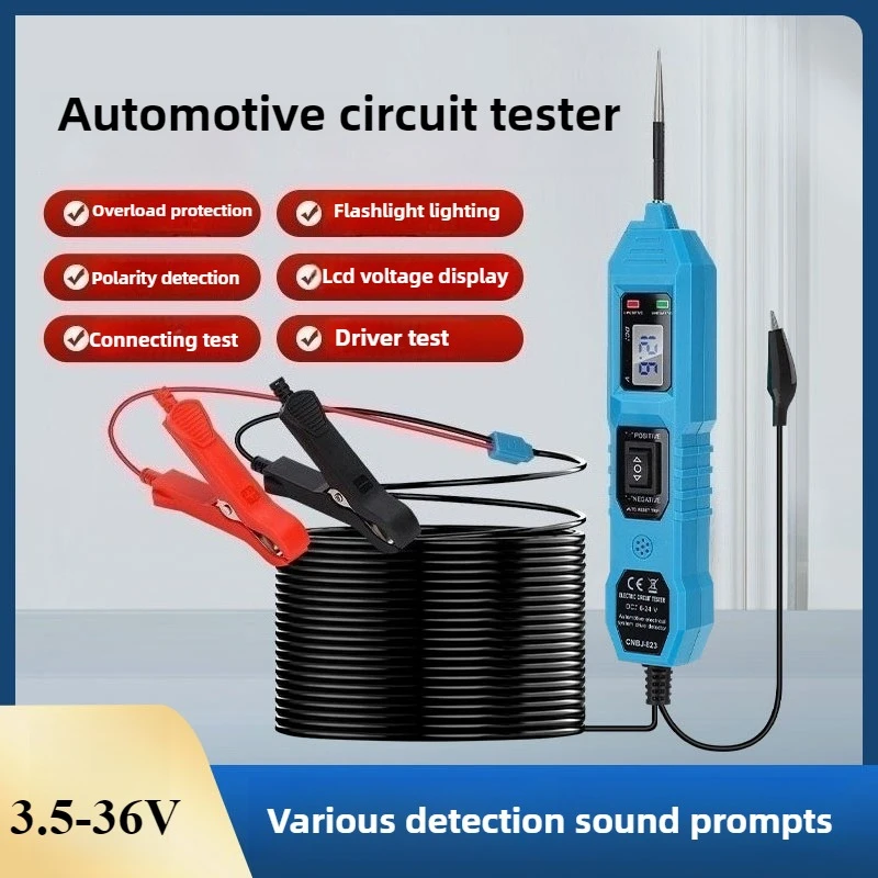 Automotive Electric Circuit Tester Car Electrical System Tester Automobile Circuit Tester With Power Switch Vehicle Diagnostic