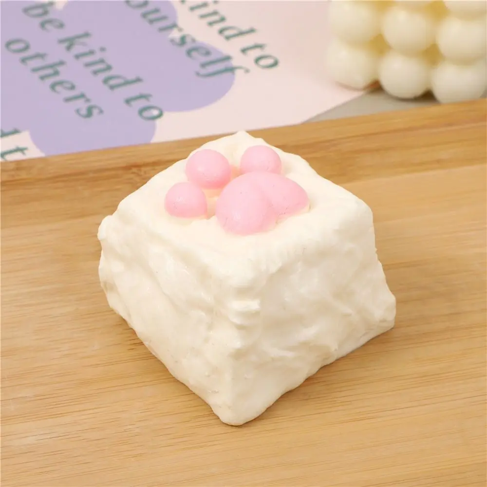 Regalo lindo pastel postre apretar silicona de calidad alimentaria juguete de descompresión suave creativo pegajoso alivio relajarse