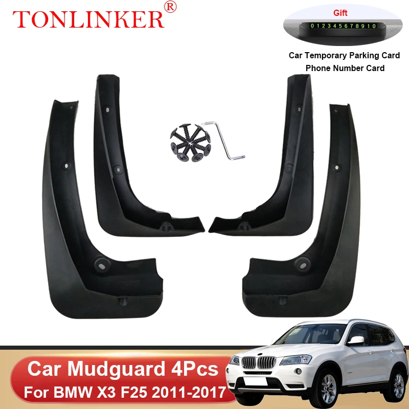 

TONLINKER Car Mudguard For BMW X3 F25 2011 2012 2013-2016 2017 Mudguards Splash Guards Front Rear Fender Mudflaps Accessories