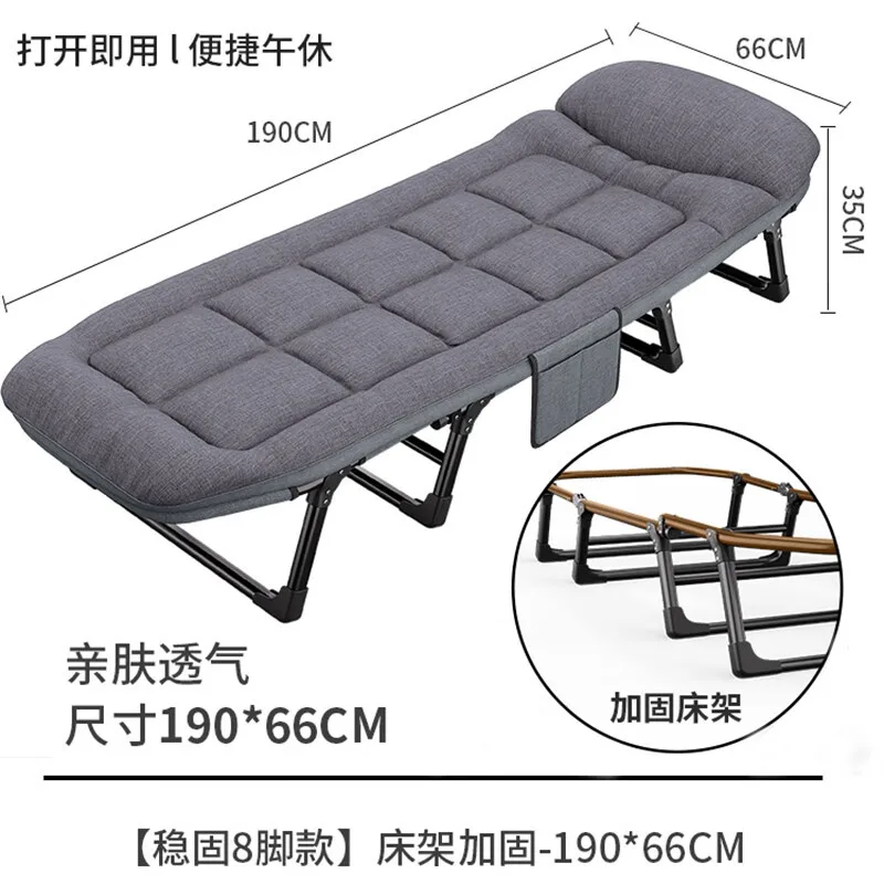 Modern  Folding Bed Portable Single Camp Bed Comfortable Outdoor Metal Frame Wholesalepromote sales