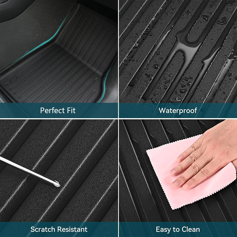 Floor Mats for Tesla Model Y Juniper 2025-2026 Accessories Anti-Slip Waterproof Cargo Liner Luggage TPE Mat for Model Y Juniper view 5