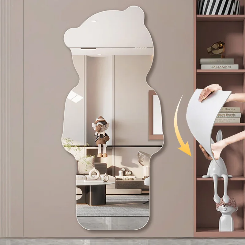 

Special-shaped acrylic wall self-adhesive dressing mirror Internet celebrity girls dormitory home bedroom fitting mirror