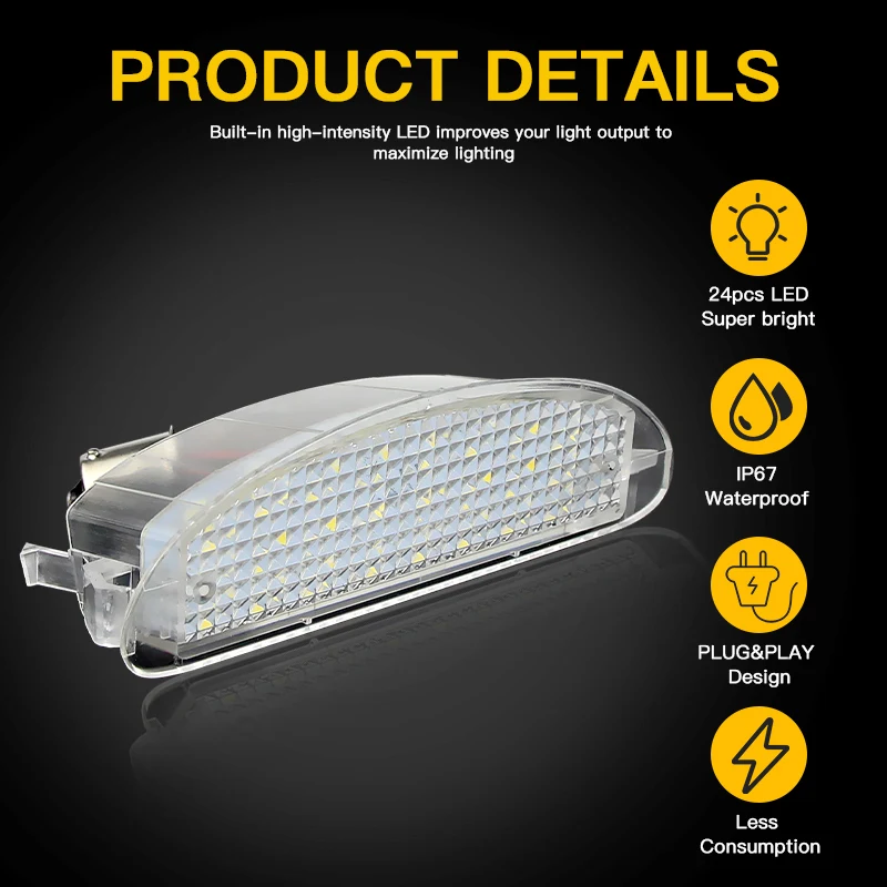 For Renault Clio MK2 1998-2005 For Twingo 1 1993-2007 1Pcs Car Styling LED License Number Plate Light OEM#:7700410754