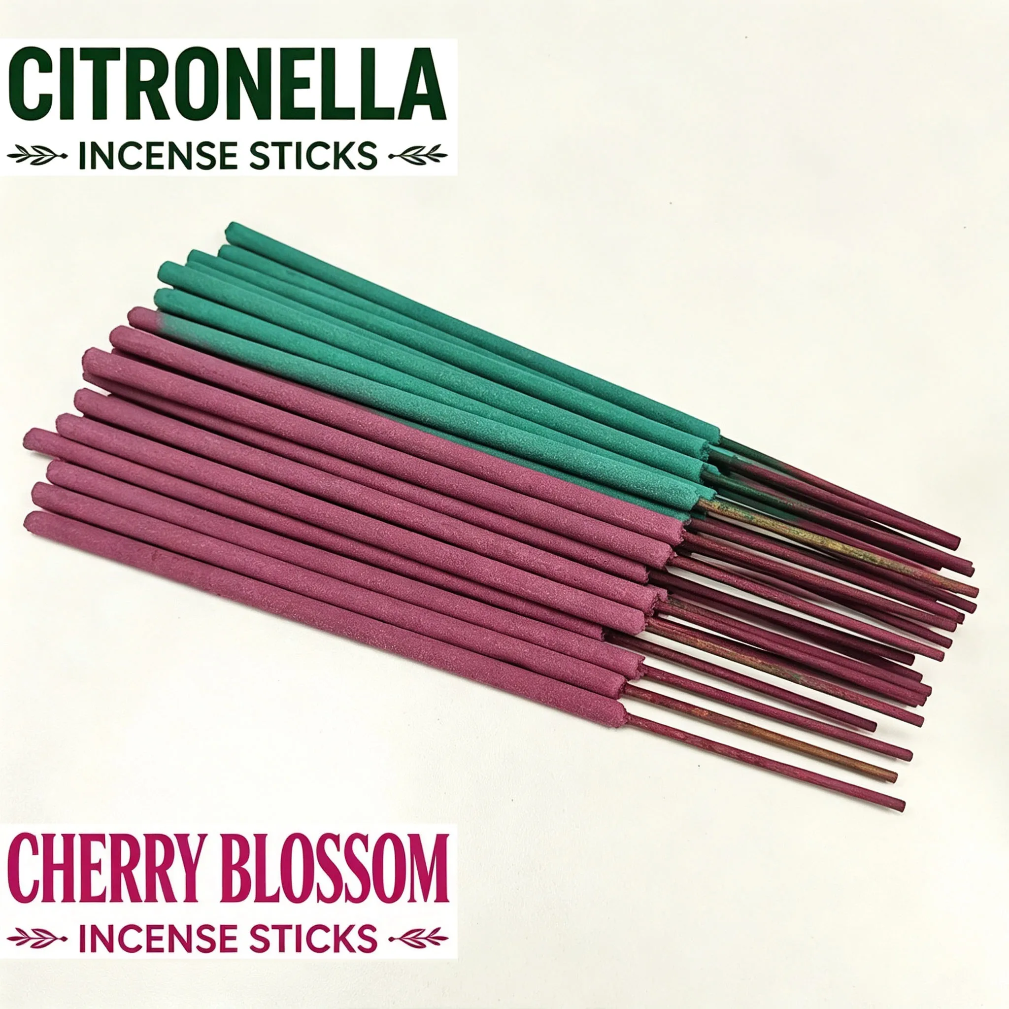 14/26/52 Sticks of Lemongrass Incense, a Combination of Lemongrass and Cherry Blossom Scents, Thickened for Extended Duration, Prevents Mosquito Bites While Camping, Ideal for Gardening, Camping, Fishing, and Backyard