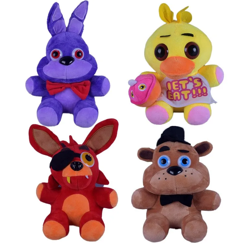 18cm Five Nights at Freddy\'s/FNAF  Plush Toys Cute Freddys Bear Clown Foxy Bonnie Chica Peluches Animal Stuffed Toy Doll for Kid